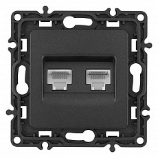 Розетка ethernet rj-45 без рамки arte milano am-217 217.45-2.black